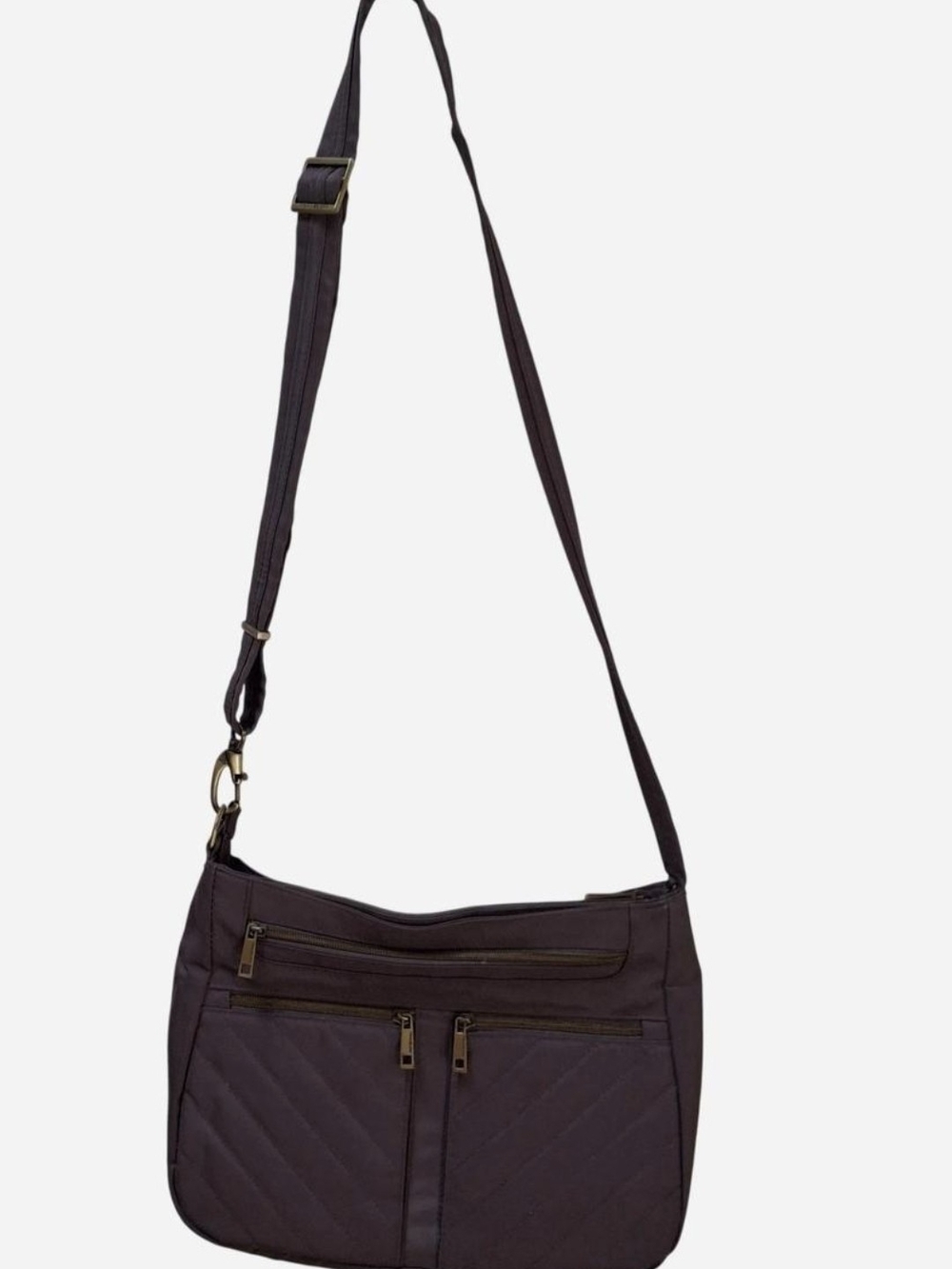 Travelon Anti-Theft Quilted Crossbody Bag in Dark Taupe